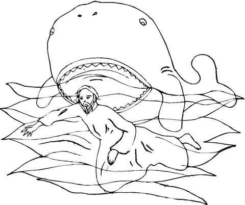 Jonah And The Whale Coloring Page